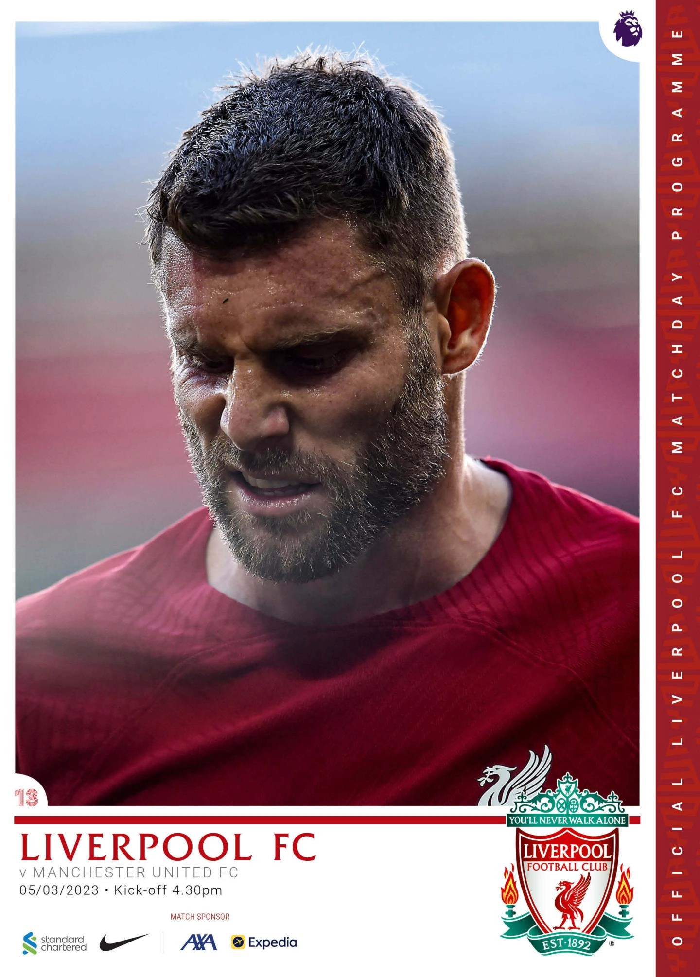 Liverpool v Man United programme cover