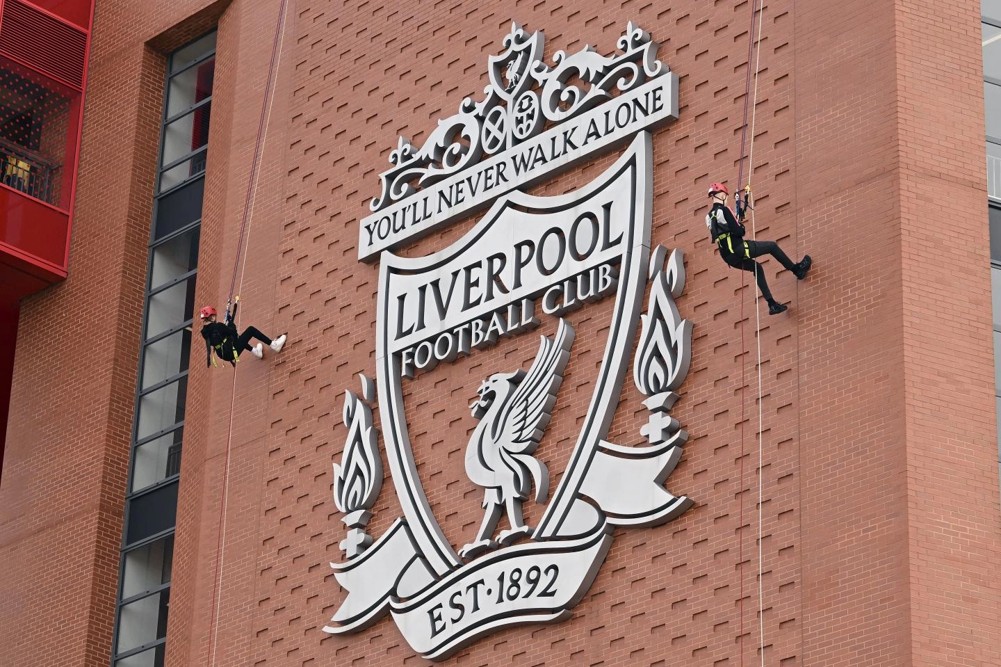 Teen LFC Official Members on The Anfield Abseil