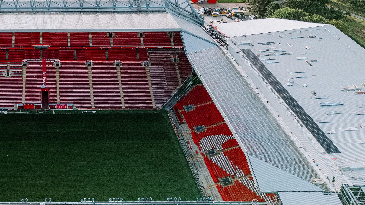 Video See the pitch from the Anfield Road Stand expansion Liverpool FC