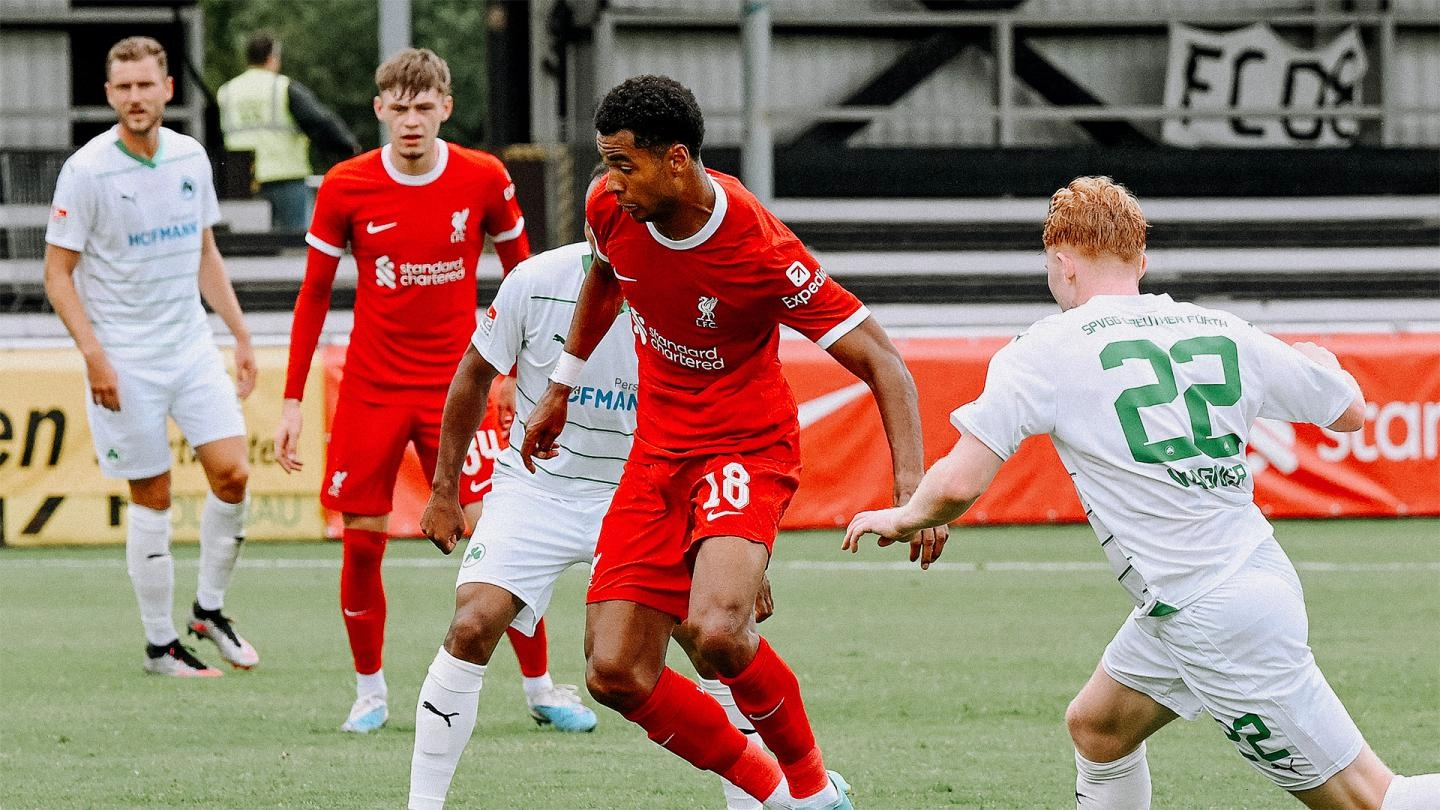 Cody Gakpo in action for Liverpool in the pre-season friendly against Greuther Furth