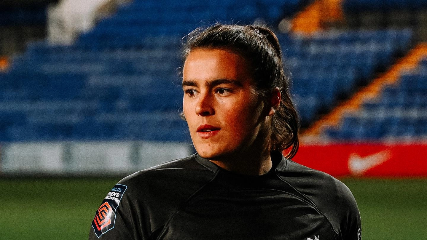 Eartha Cumings playing for Liverpool FC Women