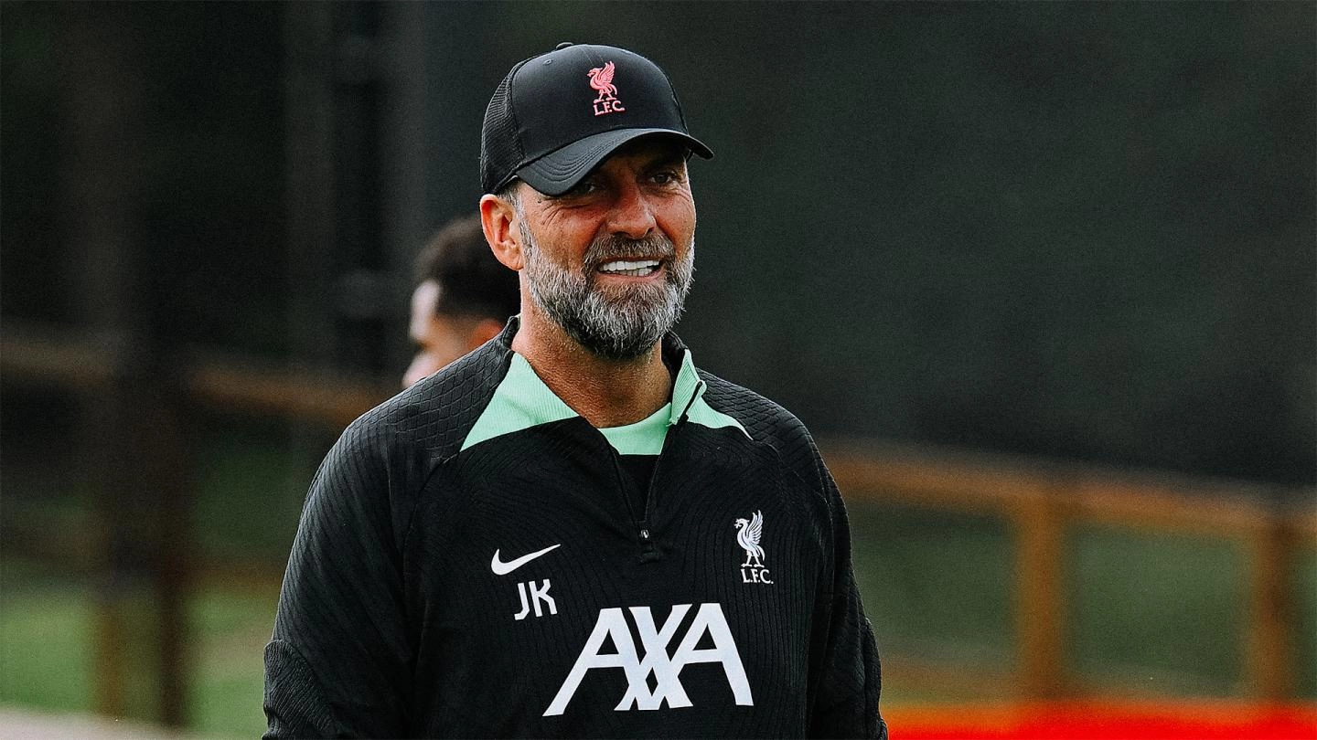 Jürgen Klopp during a Liverpool FC training session