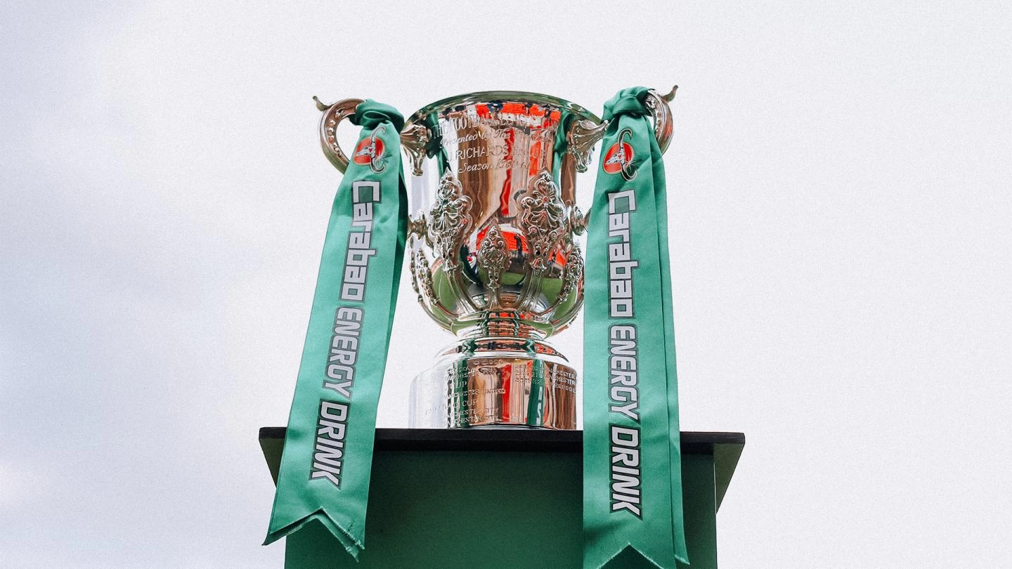 The Carabao Cup trophy on display