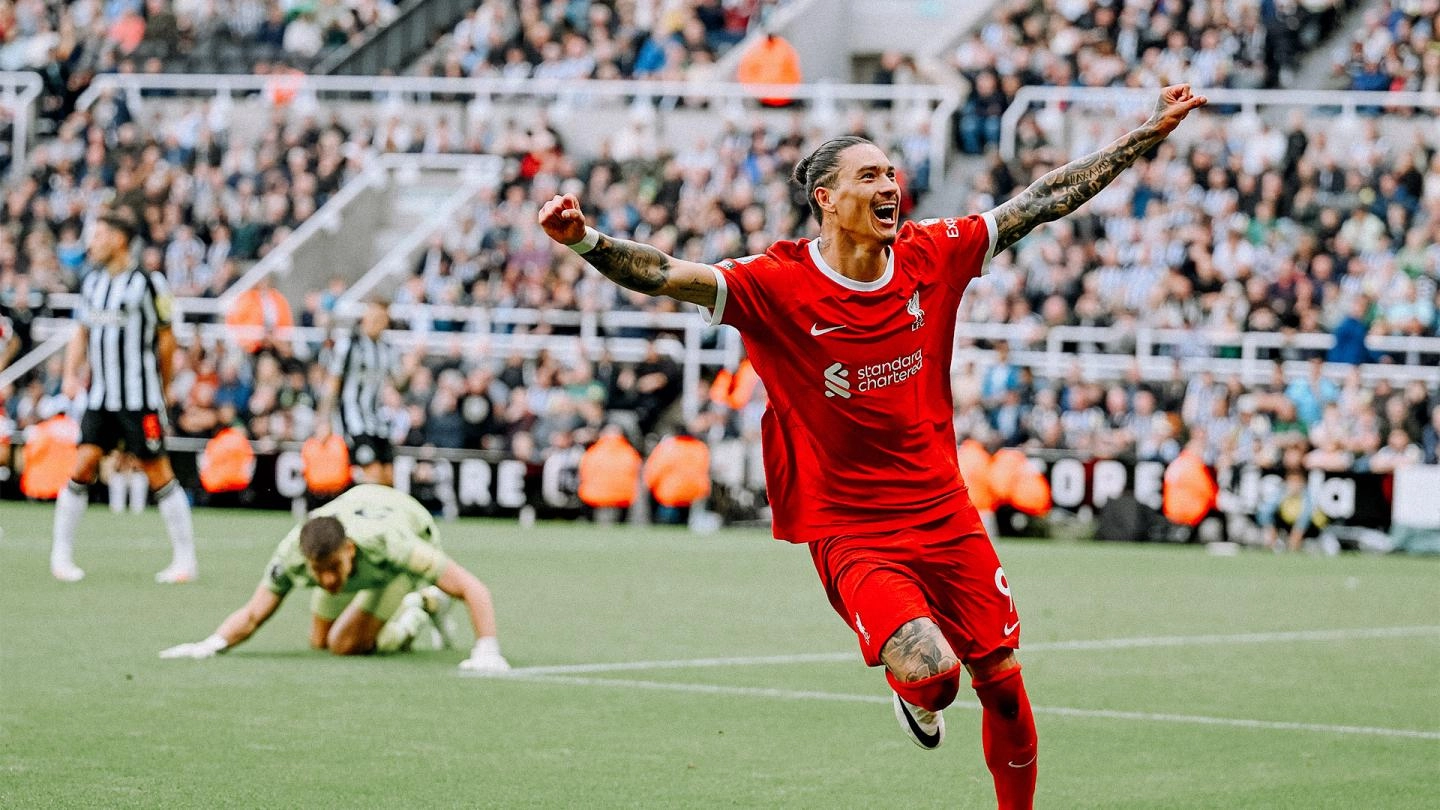 Darwin Nunez's winner at Newcastle voted Liverpool's Goal of the Month
