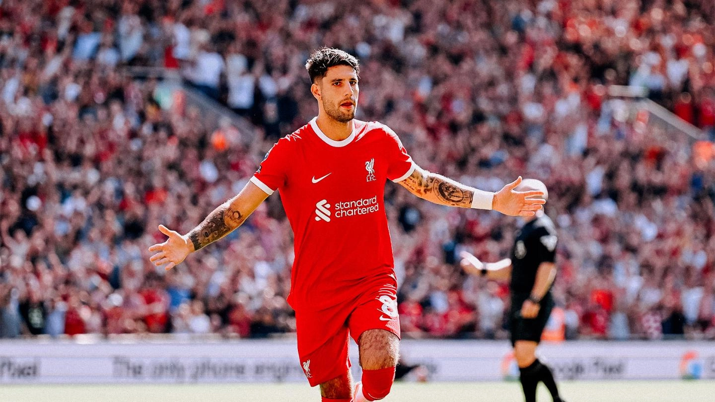 'I'm really happy' - Dominik Szoboszlai's reaction to scoring his first Liverpool goal