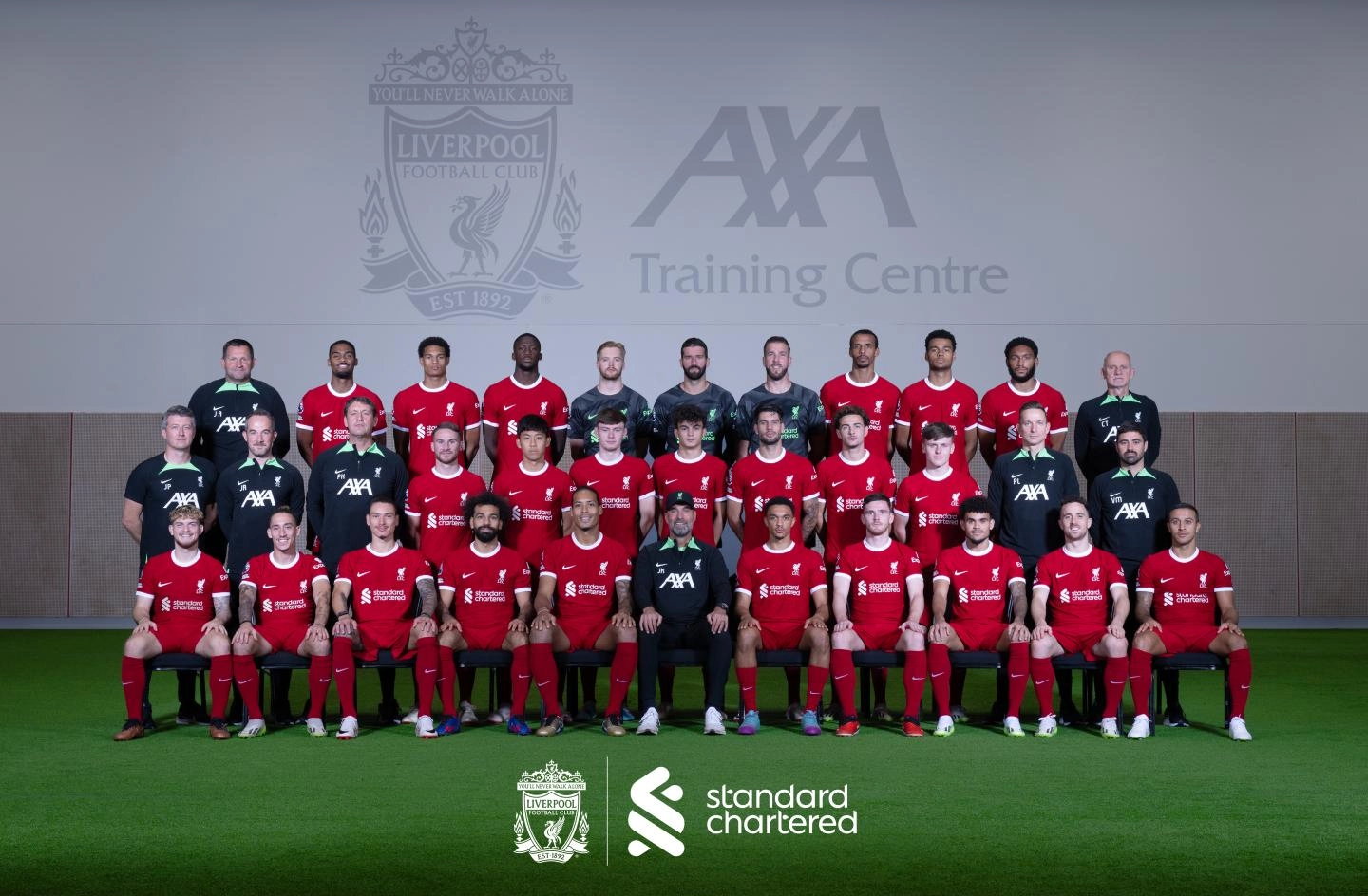 Liverpool's new official men's squad photo for 202324 Liverpool FC