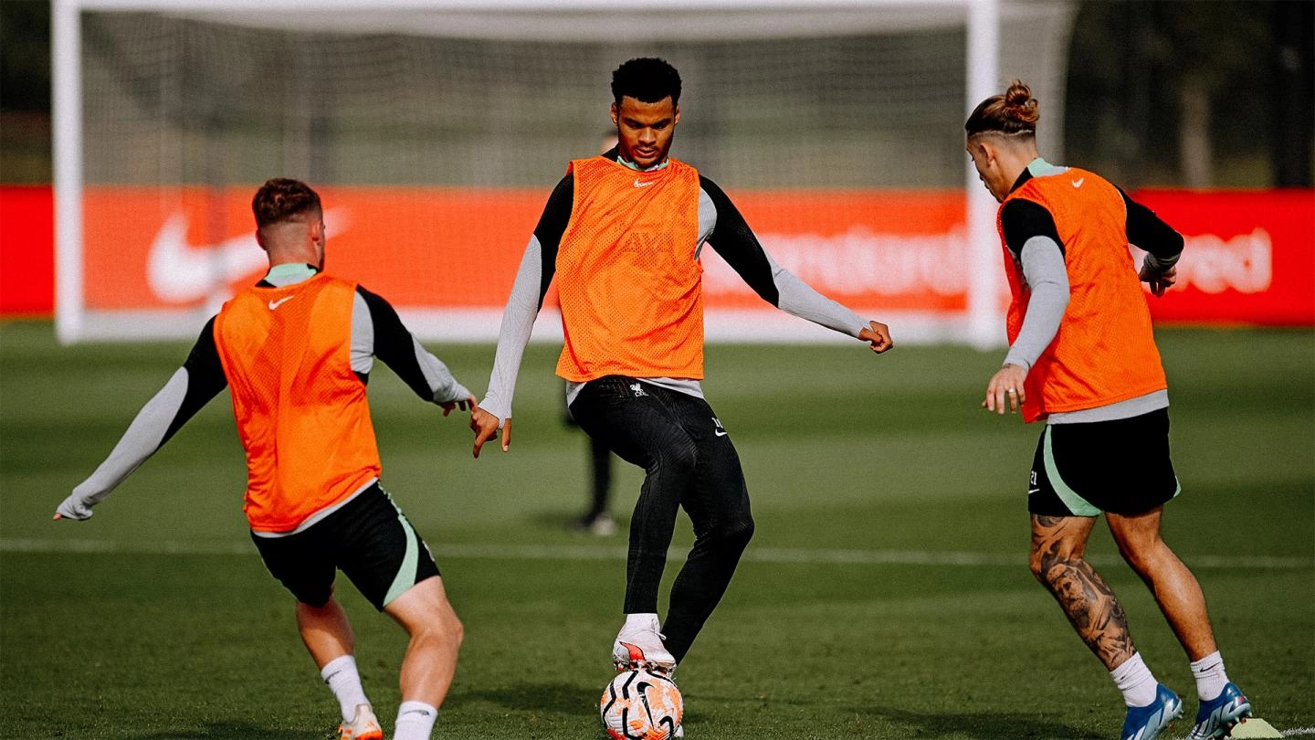 Training photos: Gakpo involved as Liverpool prepare for Merseyside derby