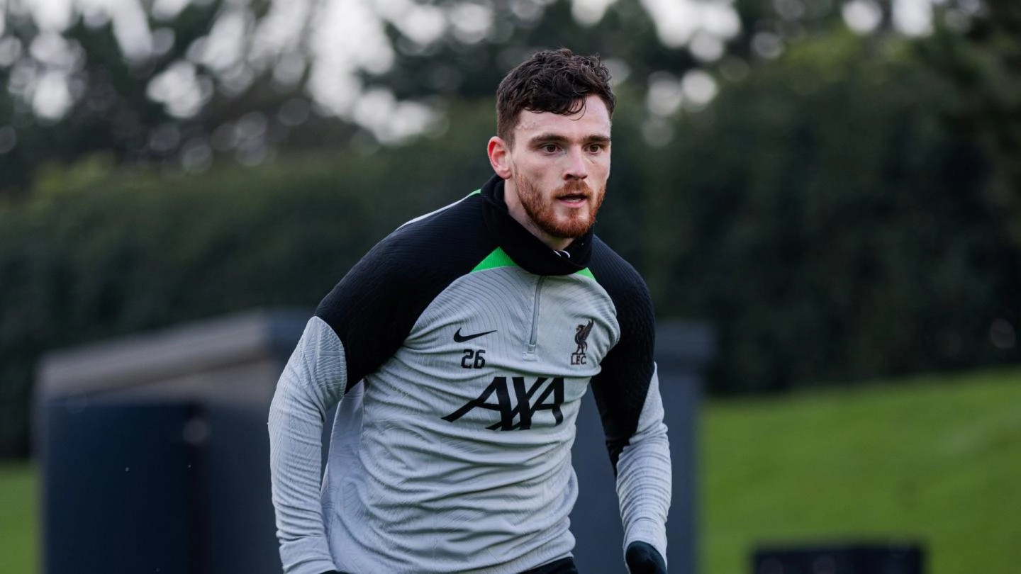 Andy Robertson continues injury rehab at AXA Training Centre