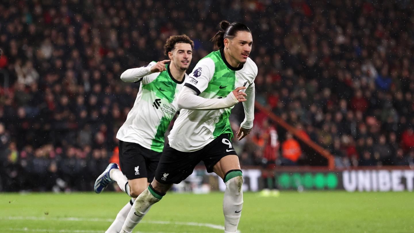 Nunez and Jota both strike twice in Liverpool victory at Bournemouth