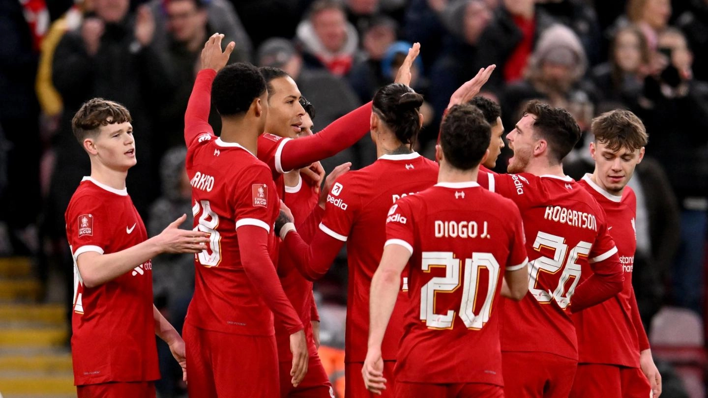 Liverpool beat Norwich 5-2 at Anfield to reach FA Cup fifth round