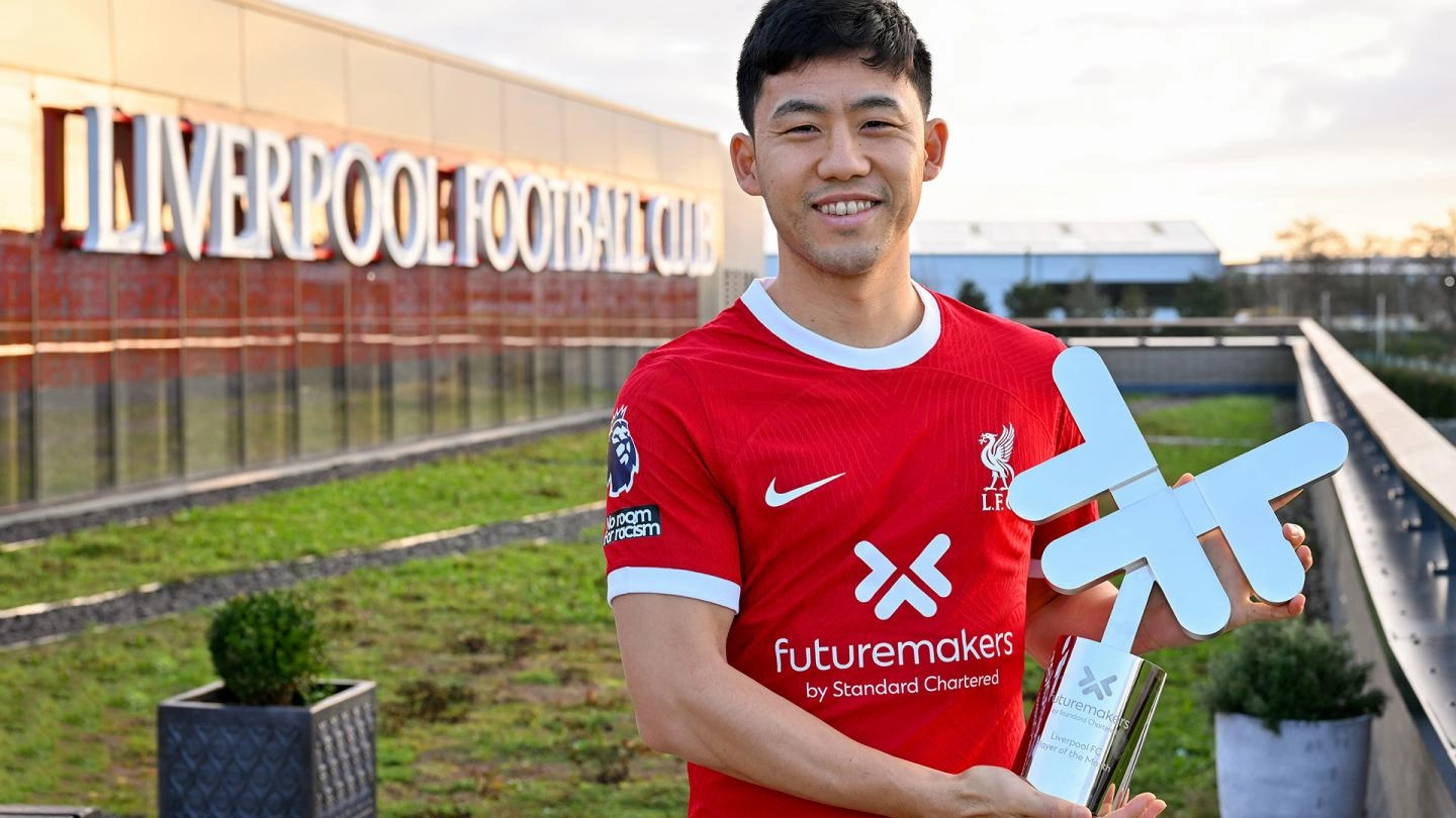 Liverpool FC Player of the Month for December- Wataru Endo.