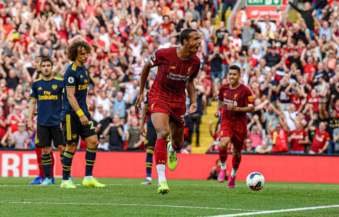 August 2019: Celebrating a goal against Arsenal