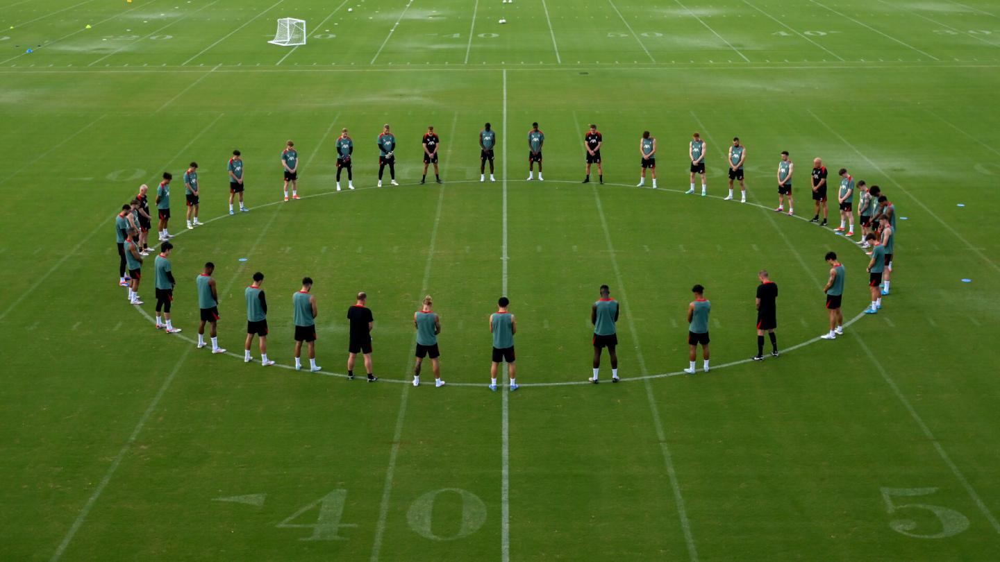 Liverpool squad pay respects to victims of Southport attack - Liverpool FC