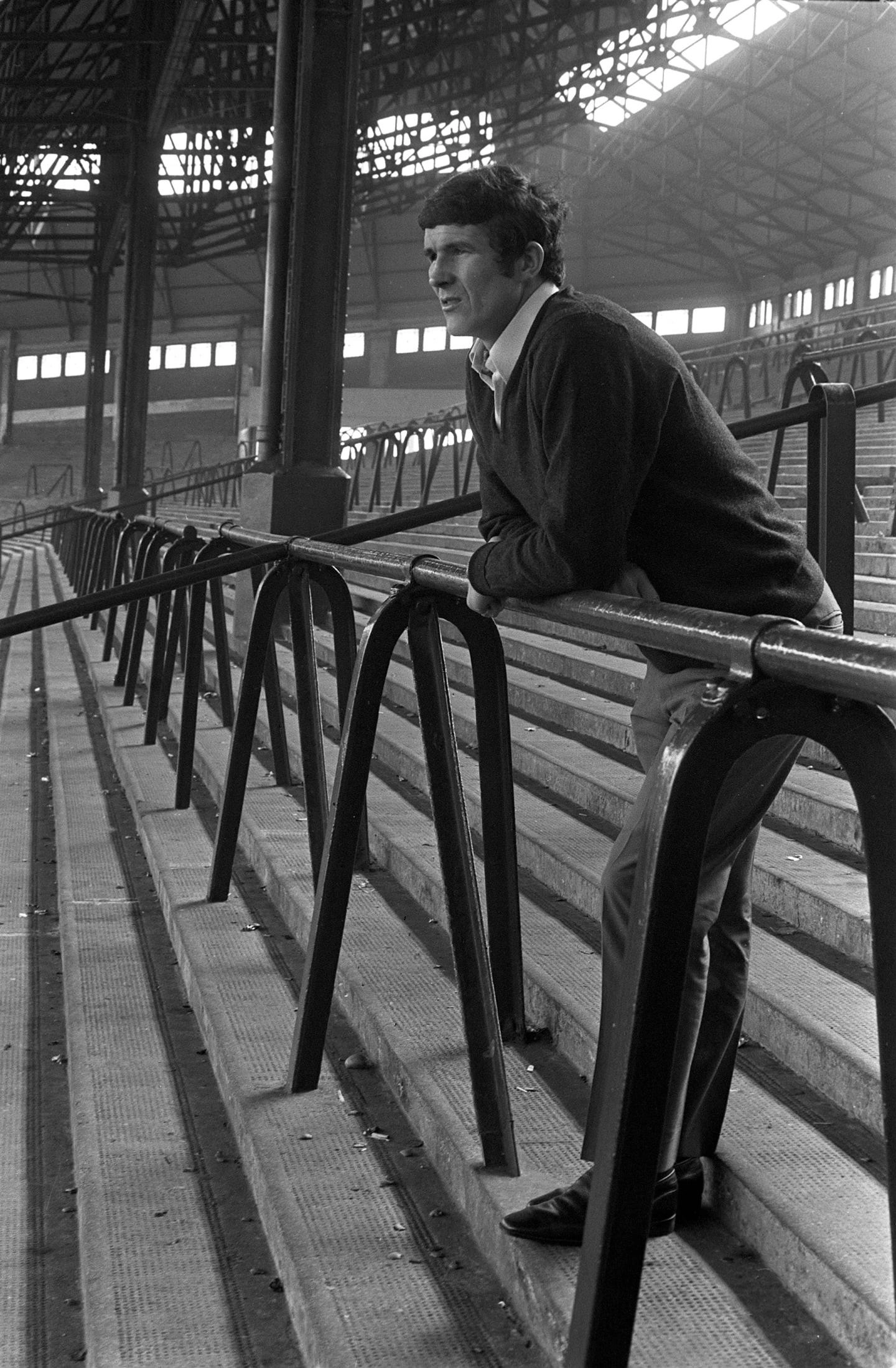 Liverpool’s former captain on the Kop surveying Anfield circa 1970