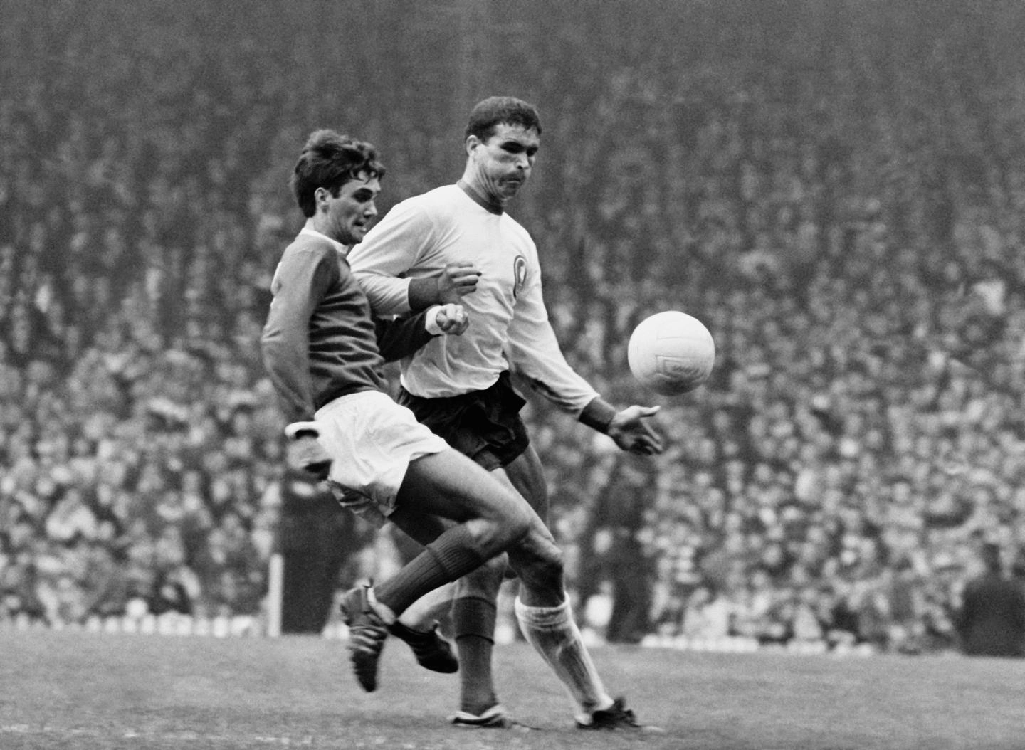 Yeats in action against Manchester United and George Best