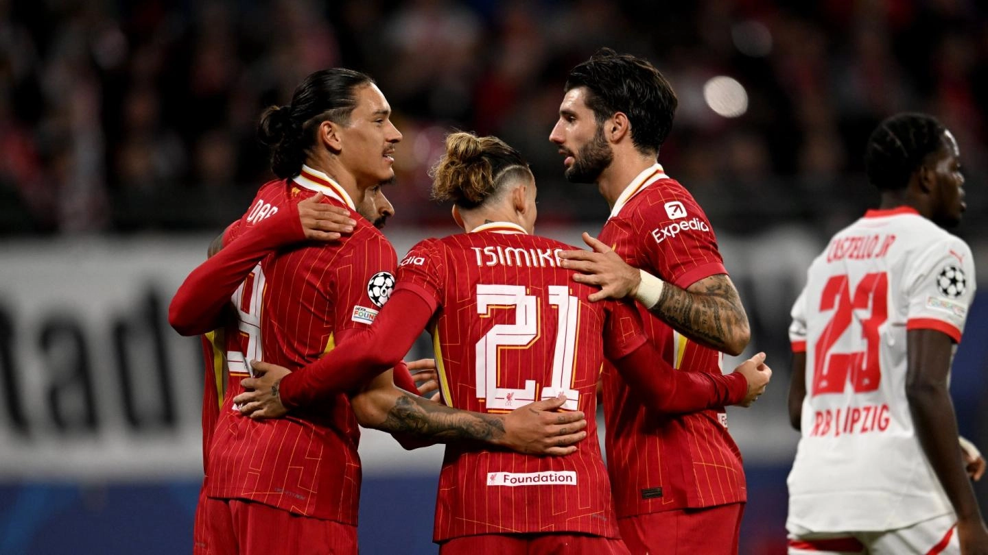 Darwin Nunez goal sees Liverpool claim Champions League win at RB Leipzig