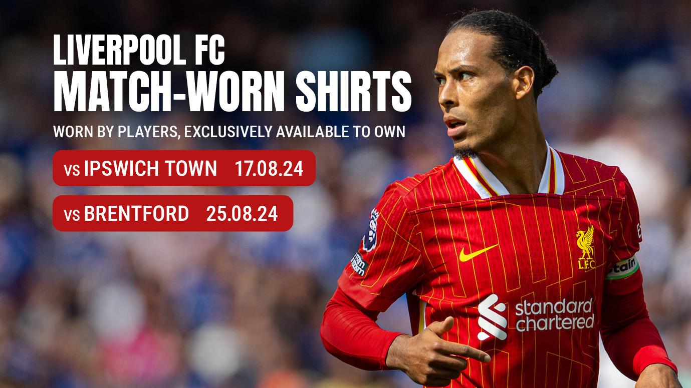 イプスウィッチ・タウン戦とブレントフォード戦で使われた、試合着用の