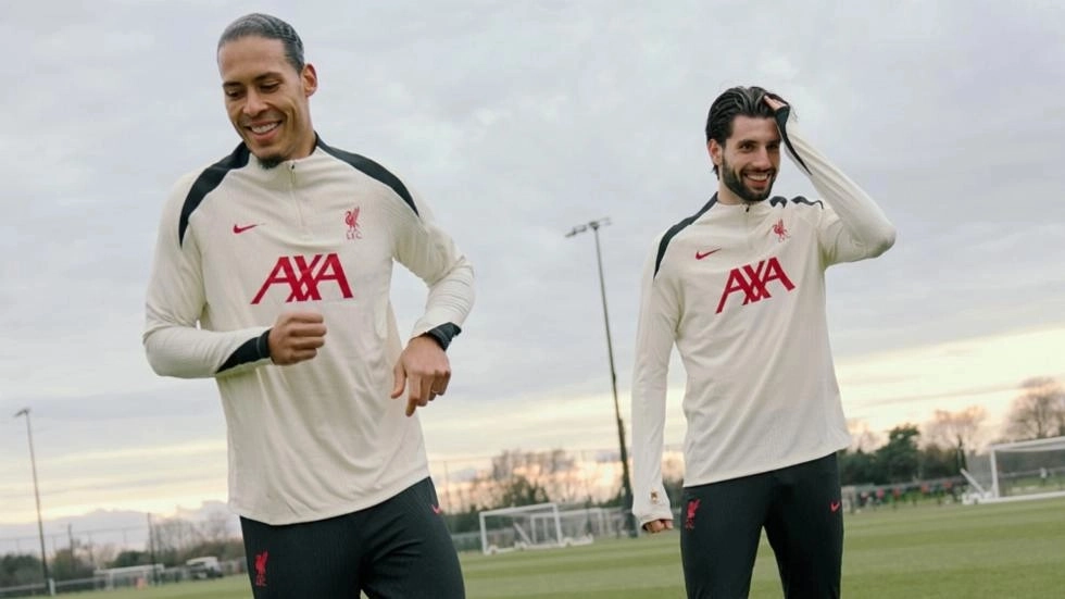 LFC Nike spring training kit range