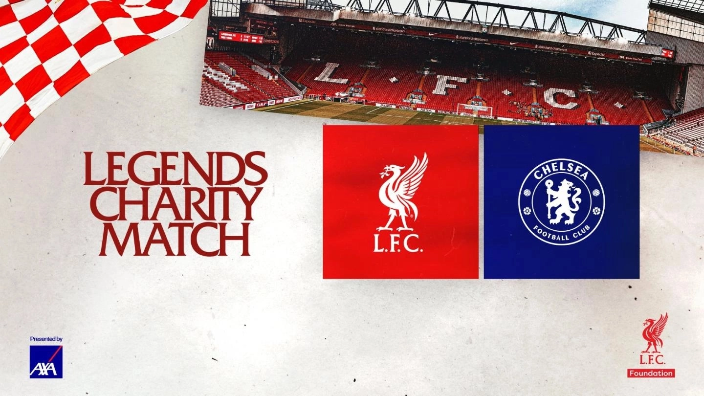 Watch Liverpool FC Legends v Chelsea Legends live from Anfield