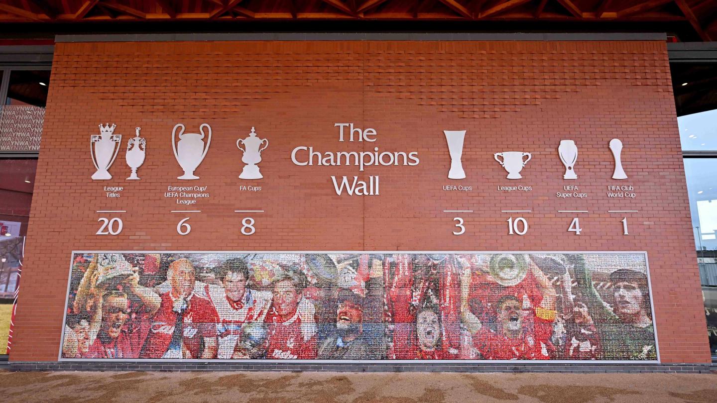 LFCのチャンピオンズウォールが20回目のリーグタイトルを記念して更新