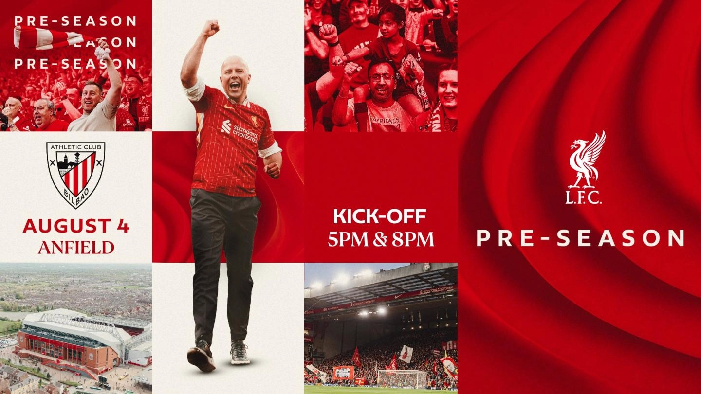 リバプール、アンフィールドでのプレシーズンダブルヘッダーで