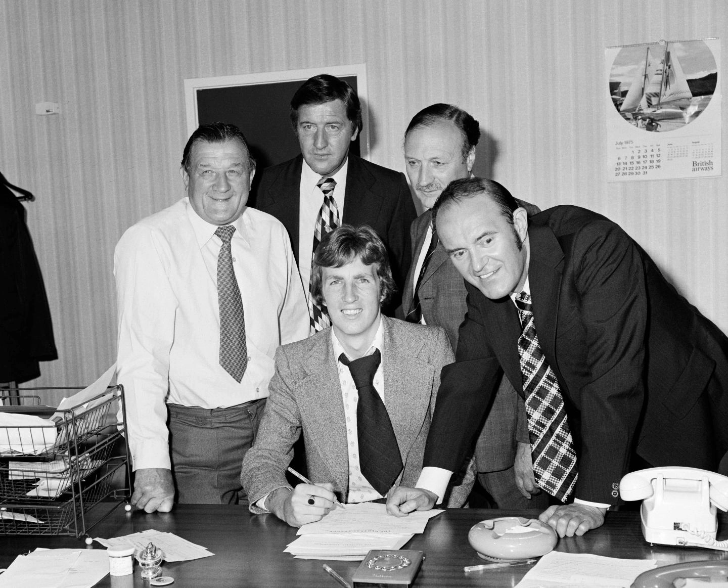 1975: Signs for boyhood club Liverpool from Wrexham.