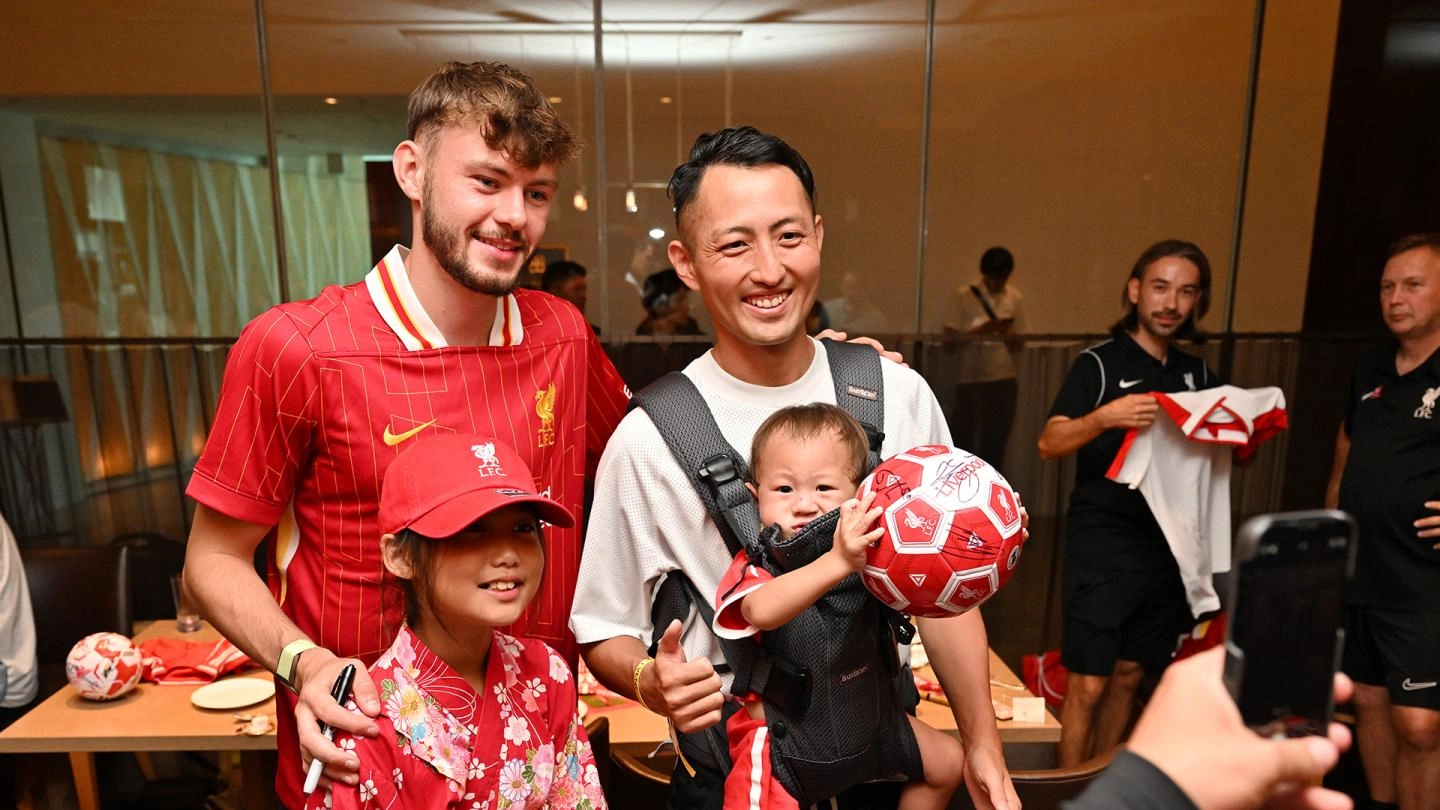 Gallery: Liverpool squad surprise young supporters in Tokyo