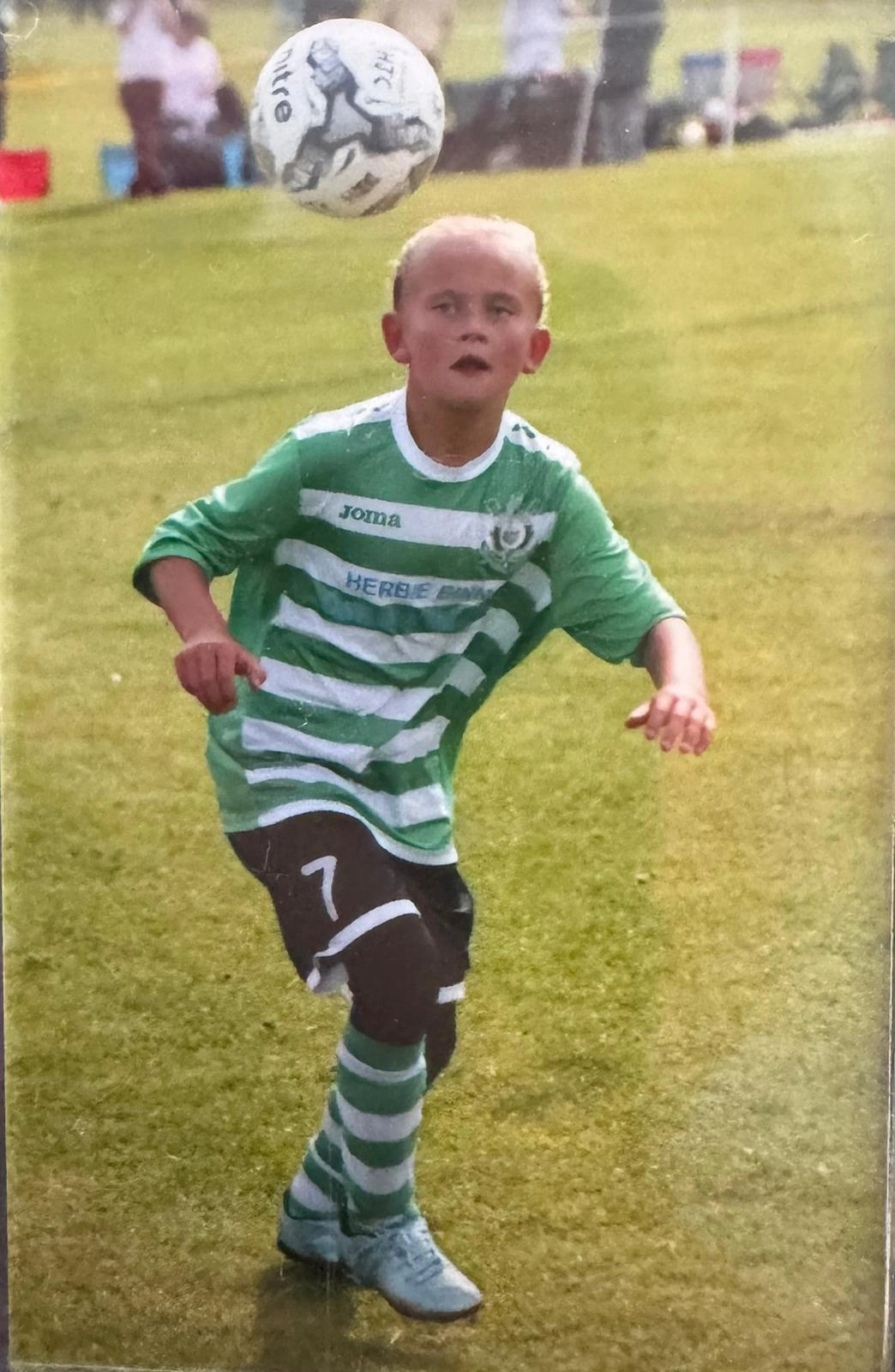 Shaw in action for junior side Huyton Corinthians