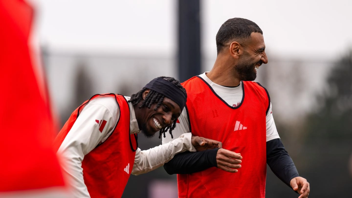 Training photos: Liverpool squad reconvene and prepare for Man Utd showdown