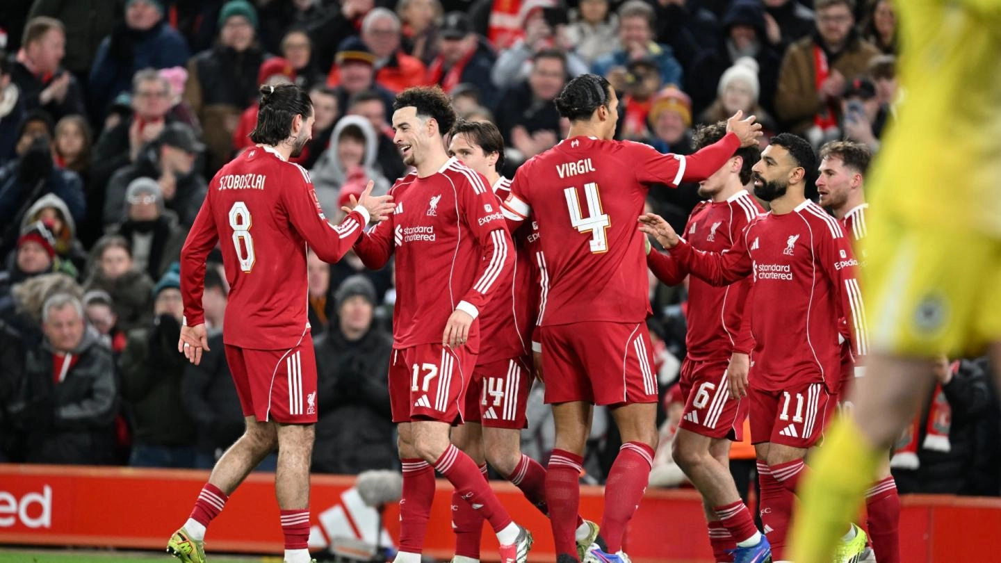 Liverpool score three to beat Brighton and progress in FA Cup