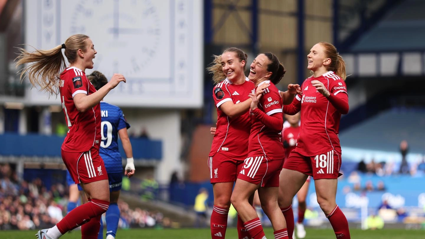 Ceri Holland scores twice as Liverpool win WSL derby at Everton Ceri Holland scores twice as Liverpool win WSL derby at Everton