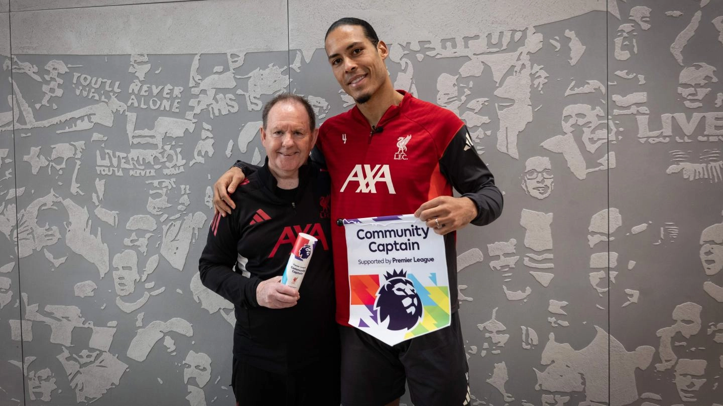 eddie with virgil van dijk at AXA training centre