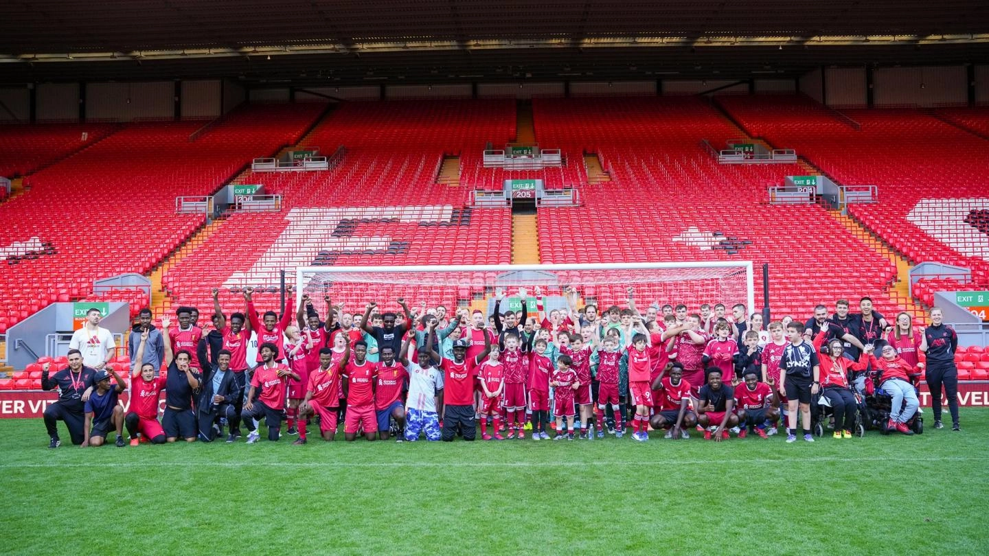 LFC Foundation give participants the chance to play on the Anfield pitch