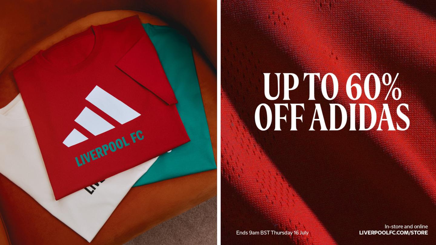Shop now: Save up to 60% on selected adidas products - Liverpool FC