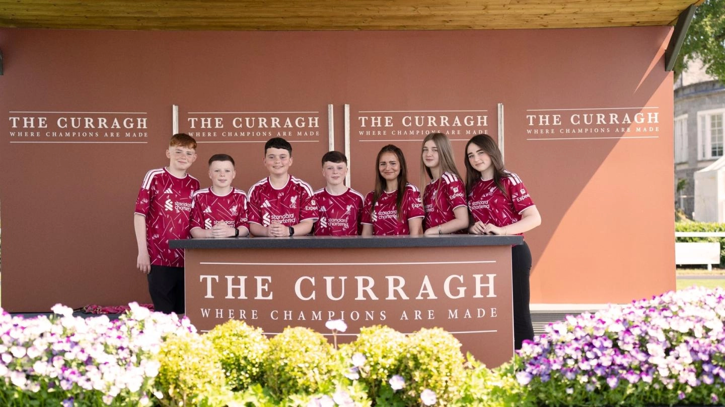 LFC Foundation participants in Ireland representing the charity at the Curragh Racecourse
