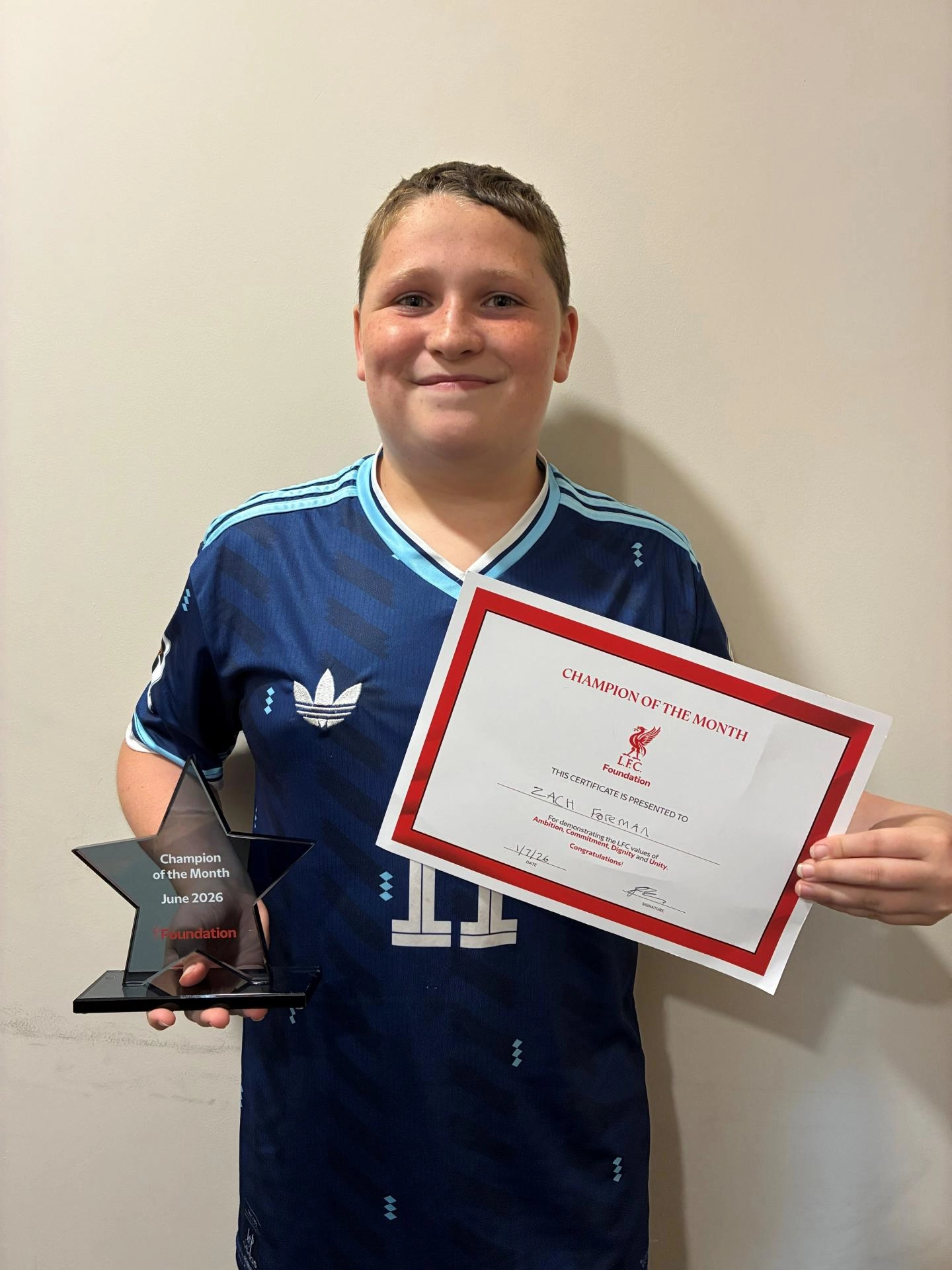 Zach Foreman Champion of the month