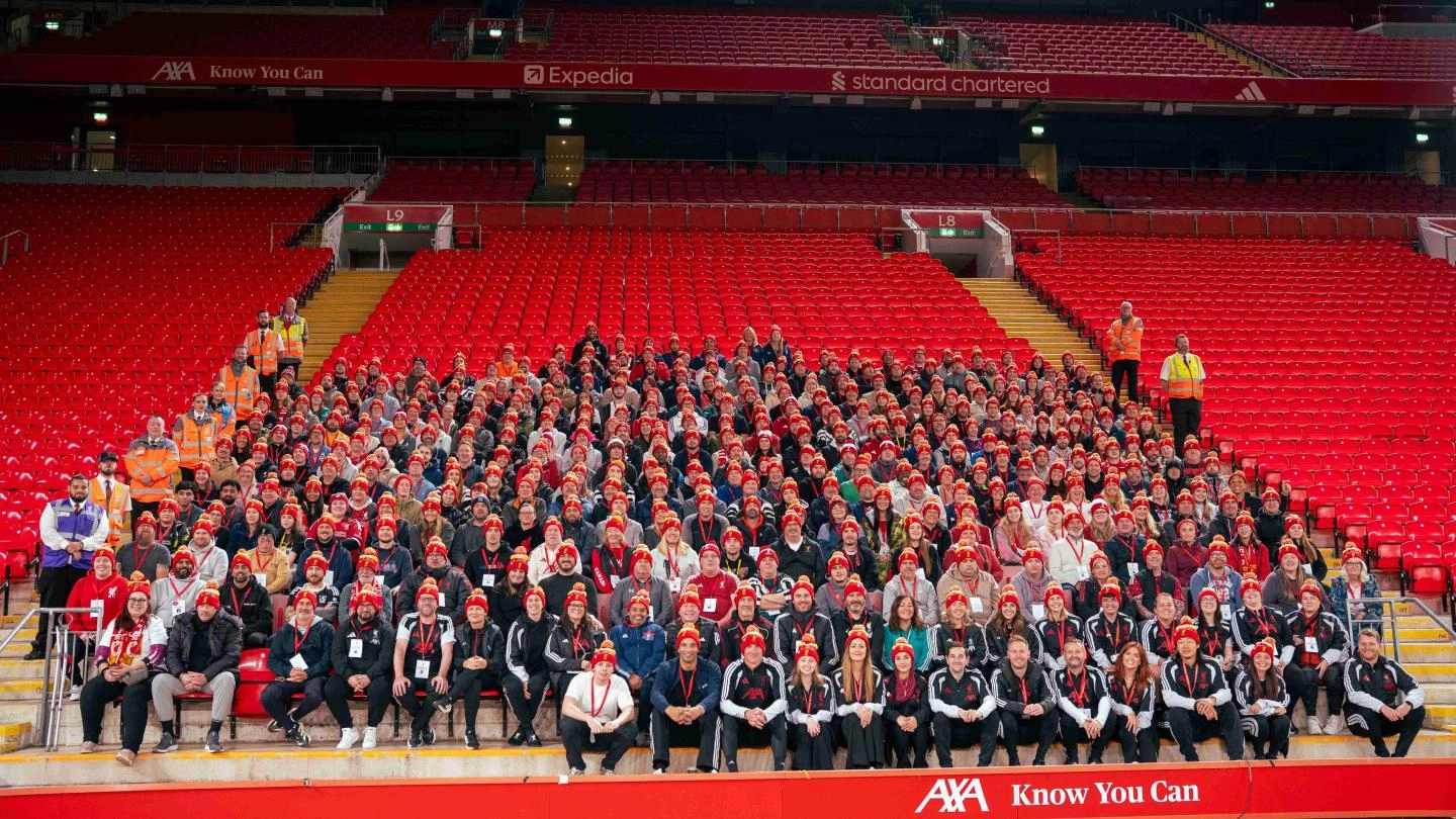 kip on the kop group image in the main stand