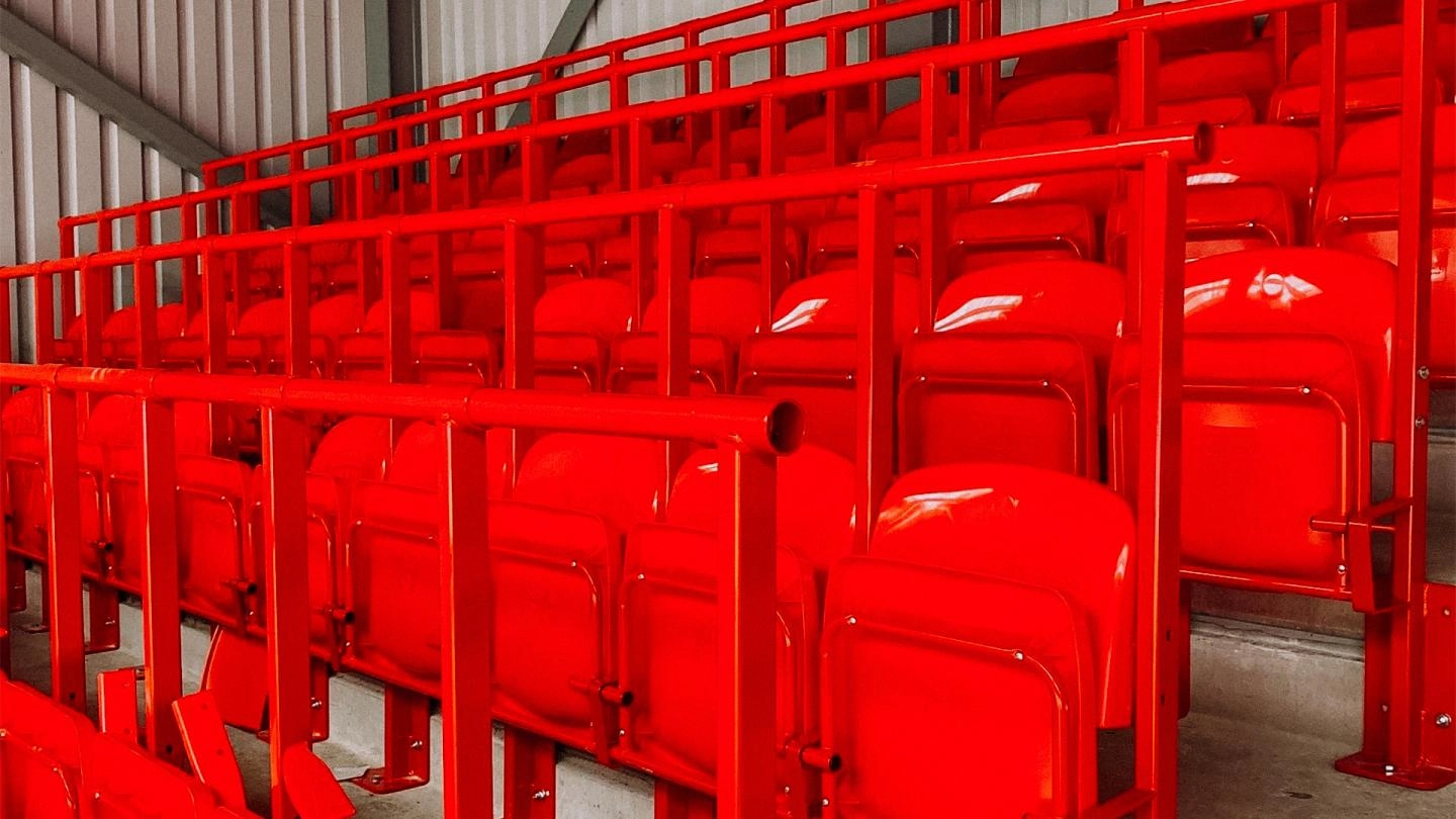 Rail seating to be installed in remainder of the Kop