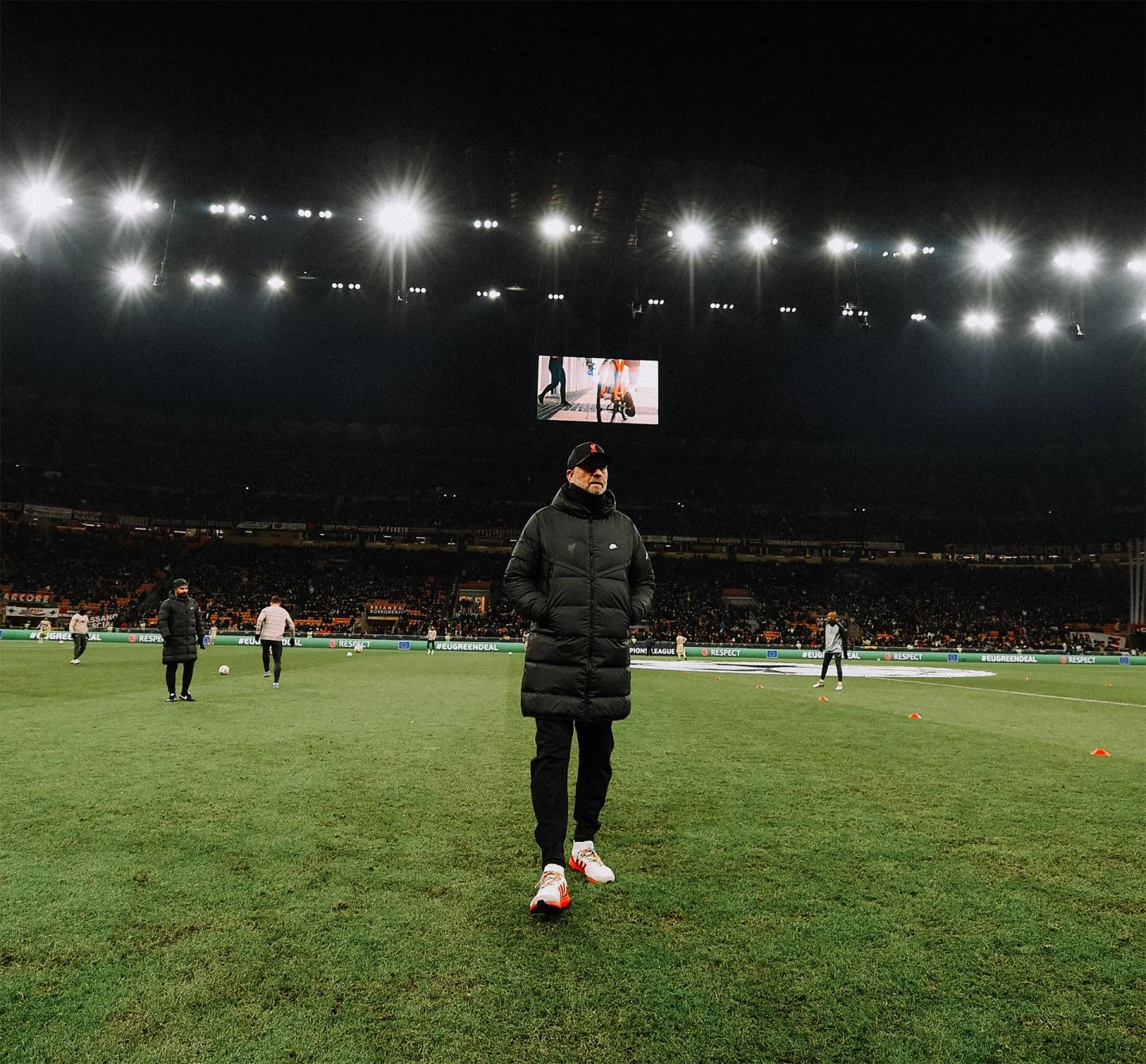 Jürgen Klopp at San Siro prior to Liverpool's clash with AC Milan earlier this month