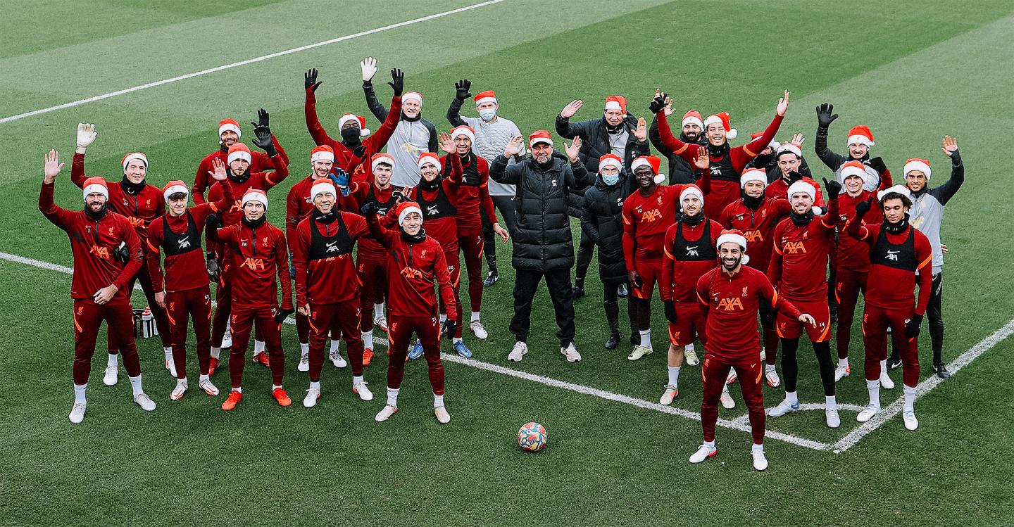  Reds get into festive spirit before Christmas Eve training session