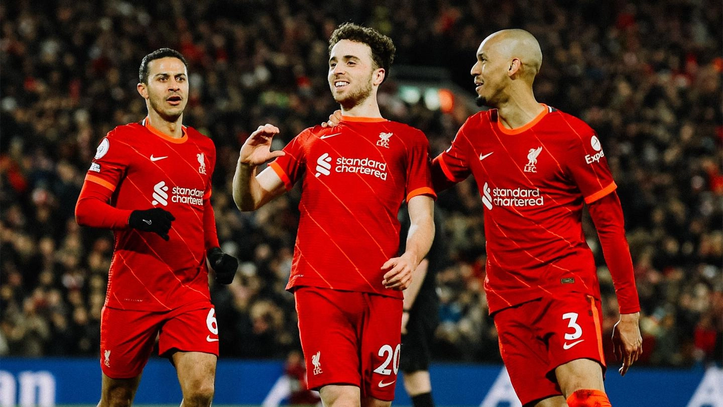 Diogo Jota double gives Reds Anfield win over Leicester