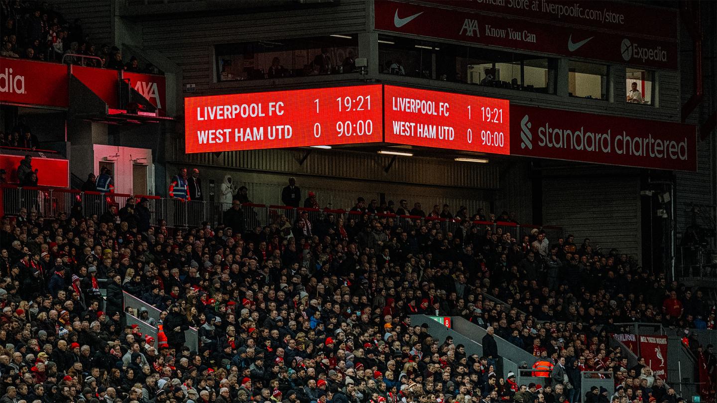 Inside Anfield Behind The Scenes Of Liverpool 1 0 West Ham Liverpool Fc