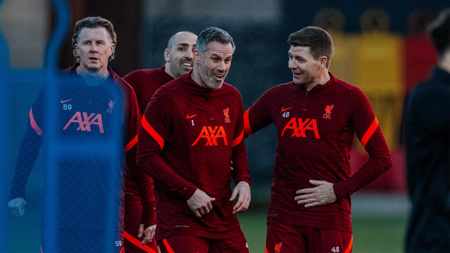 Gerrard, Carra, Maxi and co in training for LFC Legends match