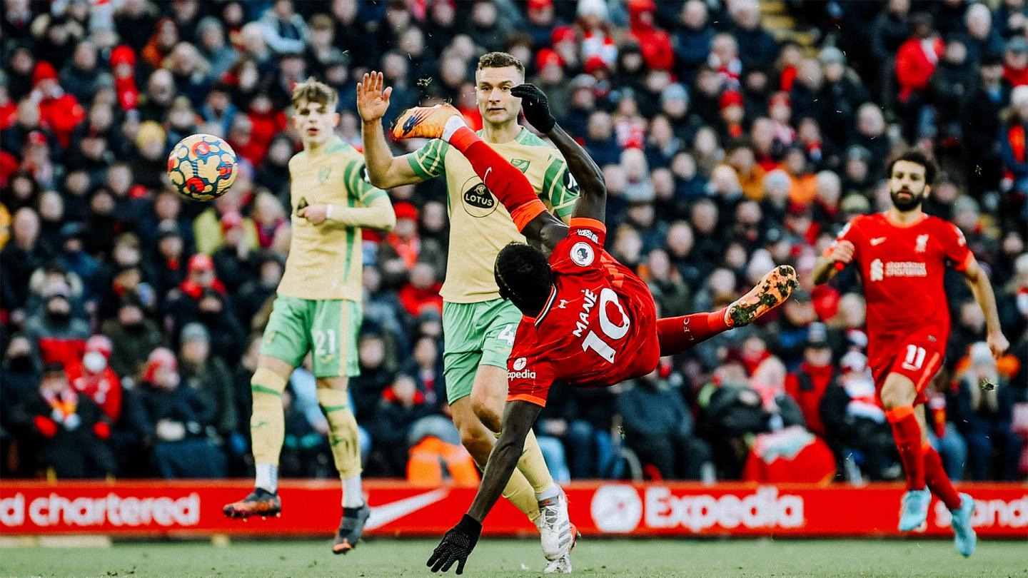 Mane's Norwich overhead kick on PL Goal of the Month shortlist