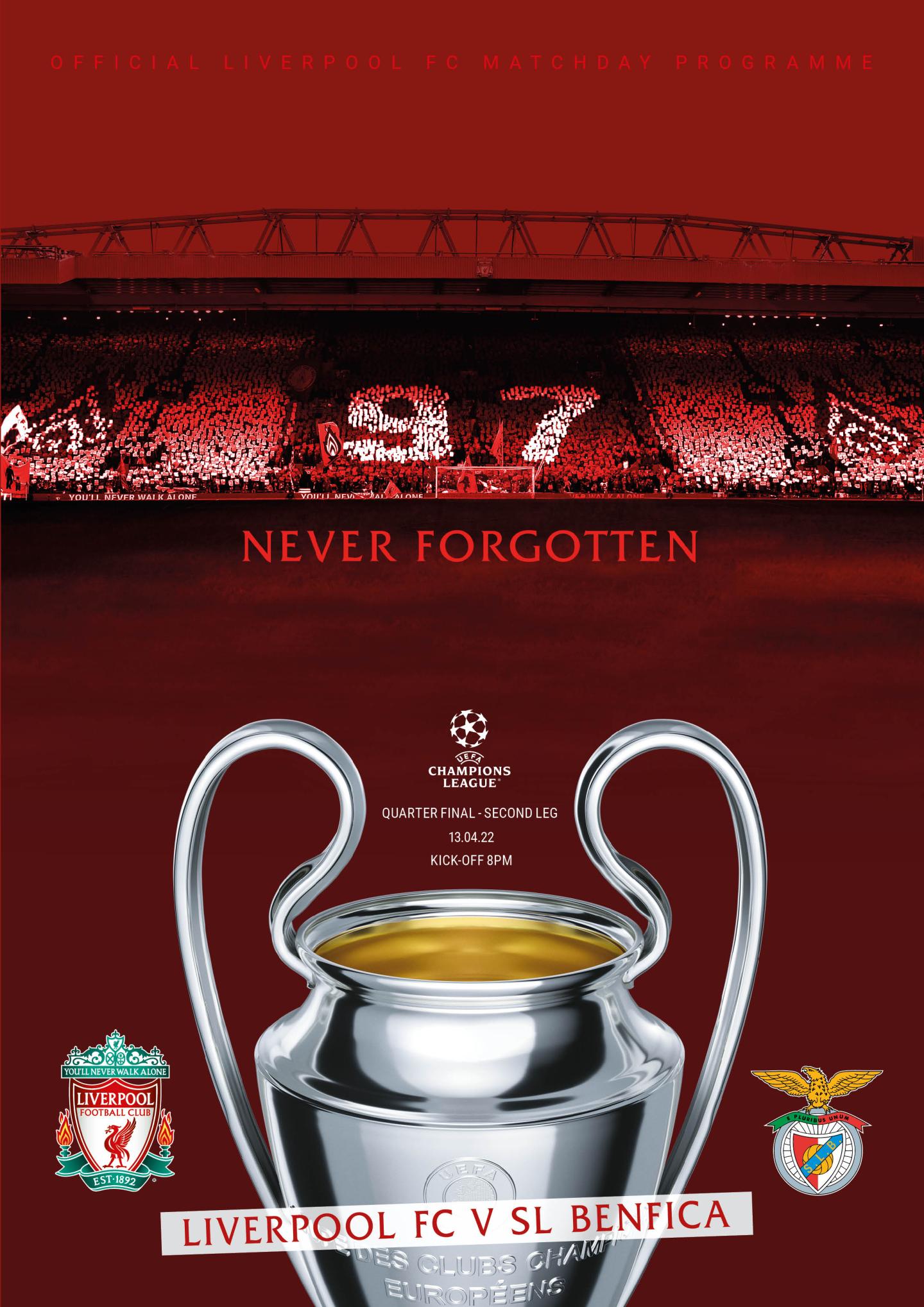 Get your Liverpool v Benfica programme