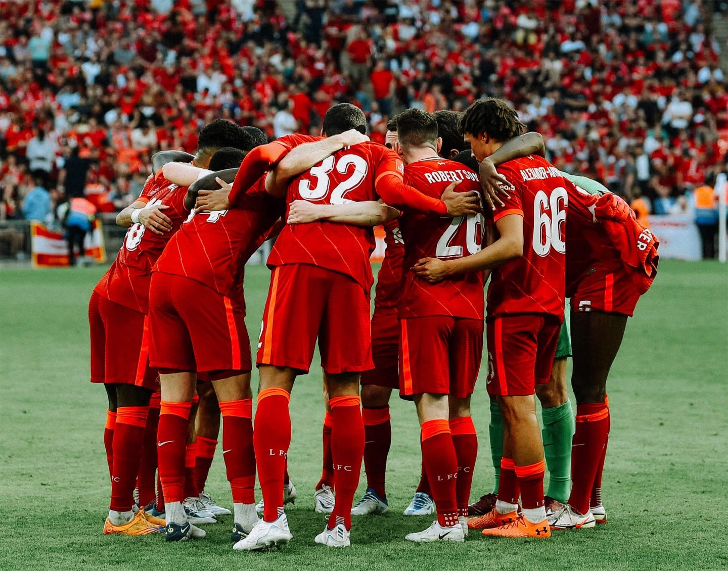 Birkenhead, UK. 24th Apr, 2022. Liverpool team celebrate with trophy after  winning the FA Women's Championship 2021-22 after winning the Womens  Championship football match between Liverpool and Sheffield United 6-1 at  Prenton