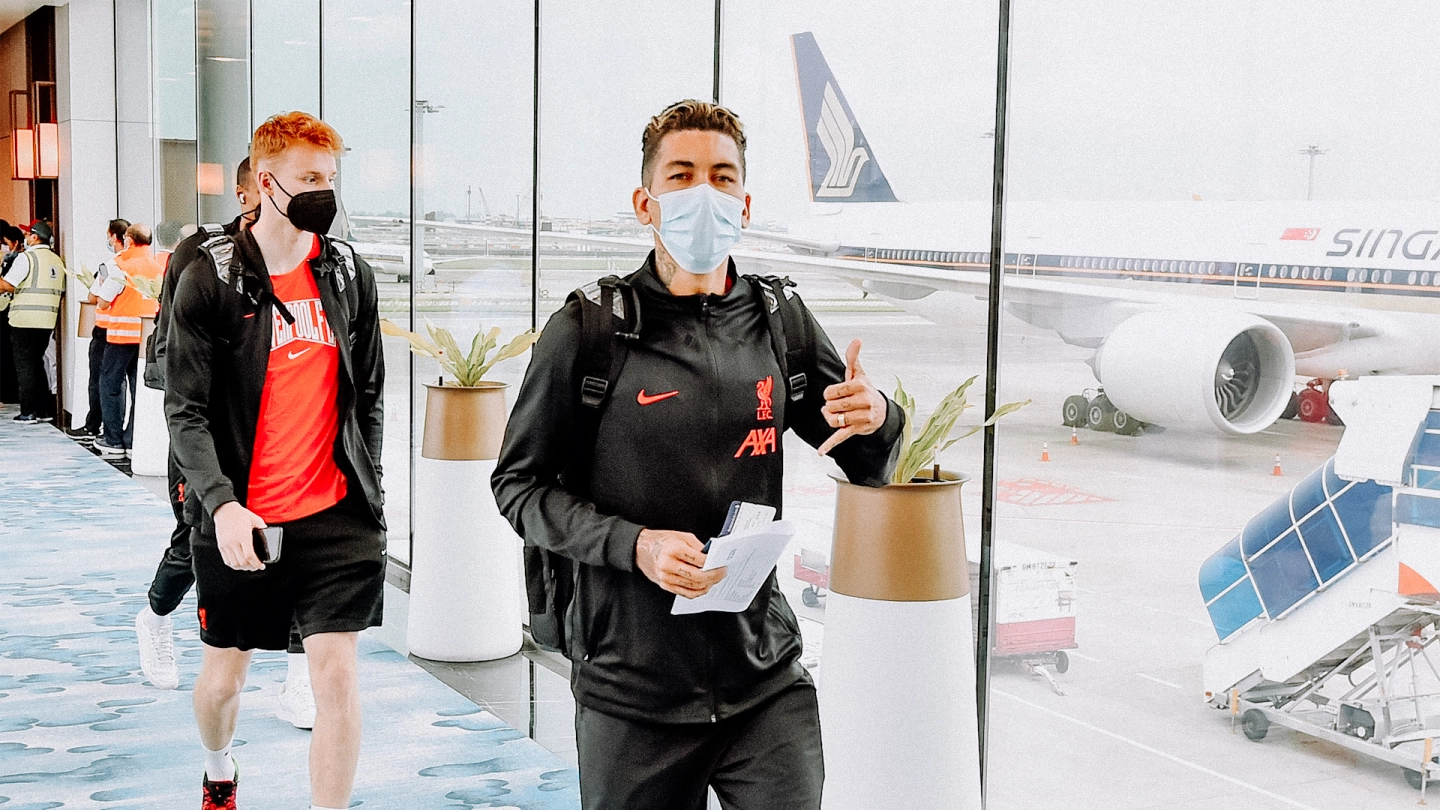 In pictures: Reds arrive in Singapore for second leg of Asia tour