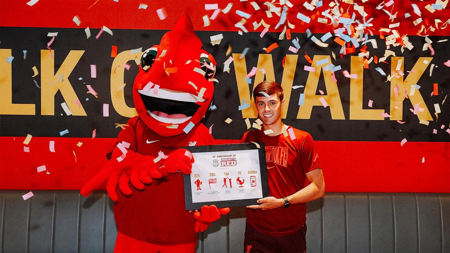 A special celebration for 10 years of LFC's official mascot Mighty Red