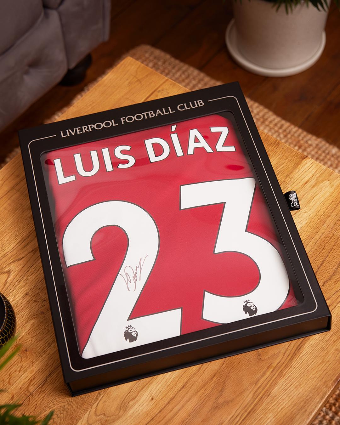 Liverpool FC Signed Luis Diaz A2 Print  Autograph Memorabilia – Anfield  Shop