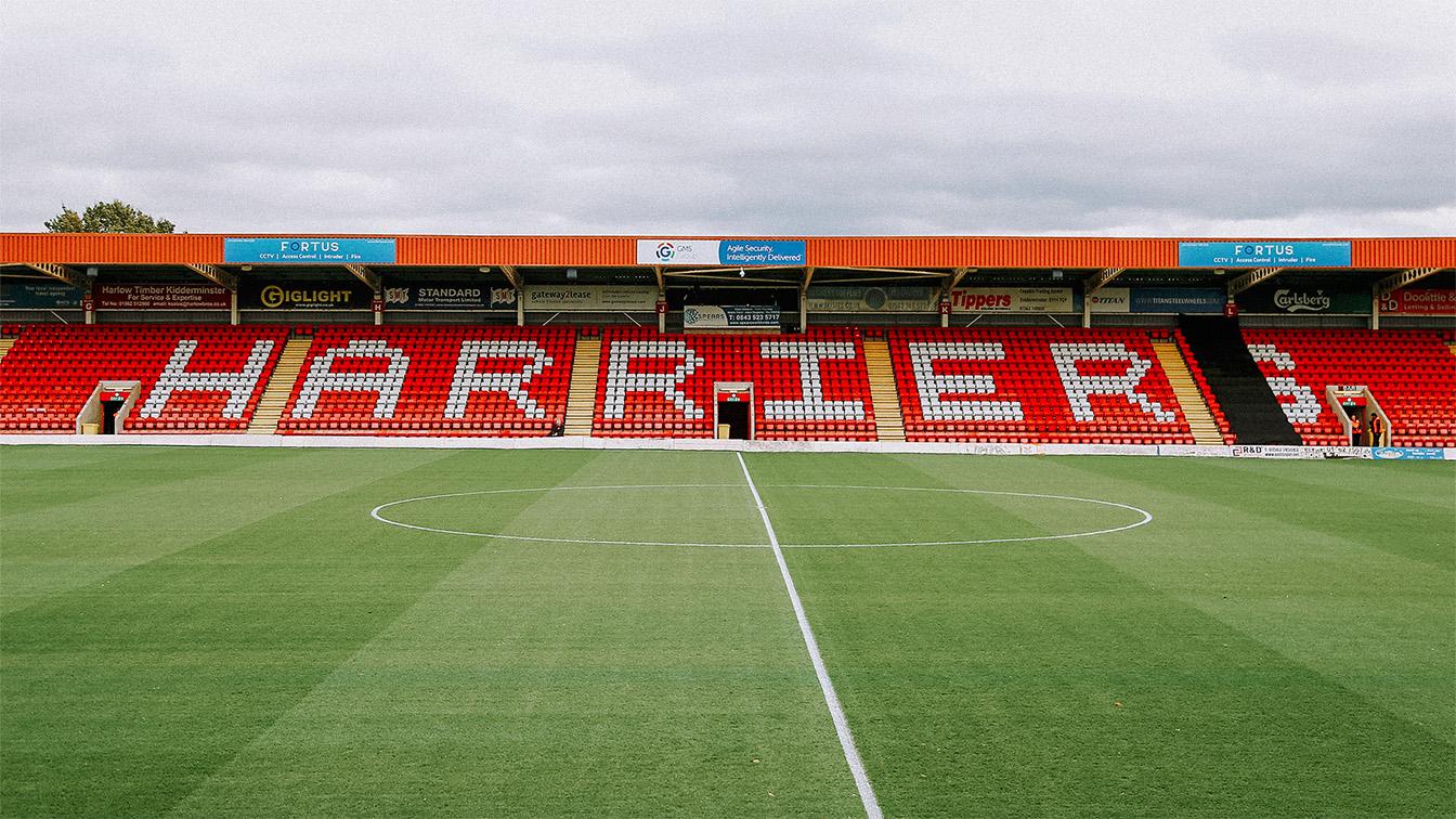 Kidderminster Harriers FC - Hi, I'm Aggborough Stadium. You may remember me  from such home league games as Altrincham and Blyth Spartans. I'm back at  3pm today. Come and see me!